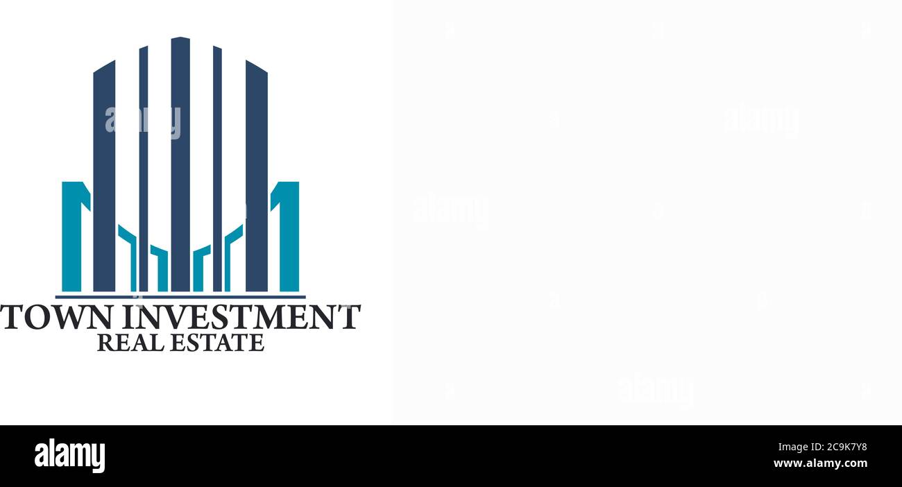 Immobiliare, Costruzione e architettura Logo Design vettoriale EPS 10 Illustrazione Vettoriale