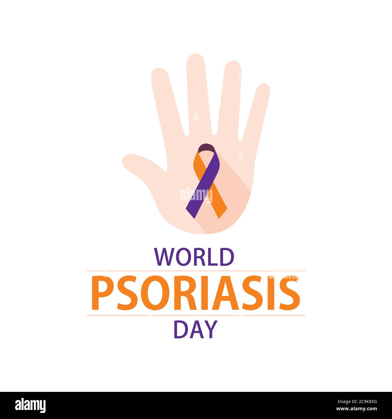 illustrazione vettoriale del mondo psoriasi giorno poster design Illustrazione Vettoriale
