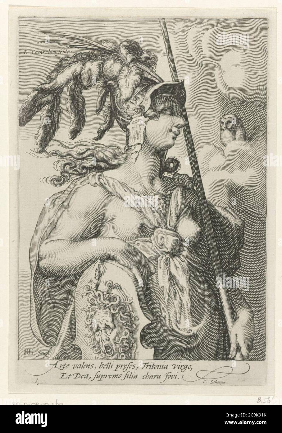 Jan Saenredam - Minerva, 1575-1607. Foto Stock