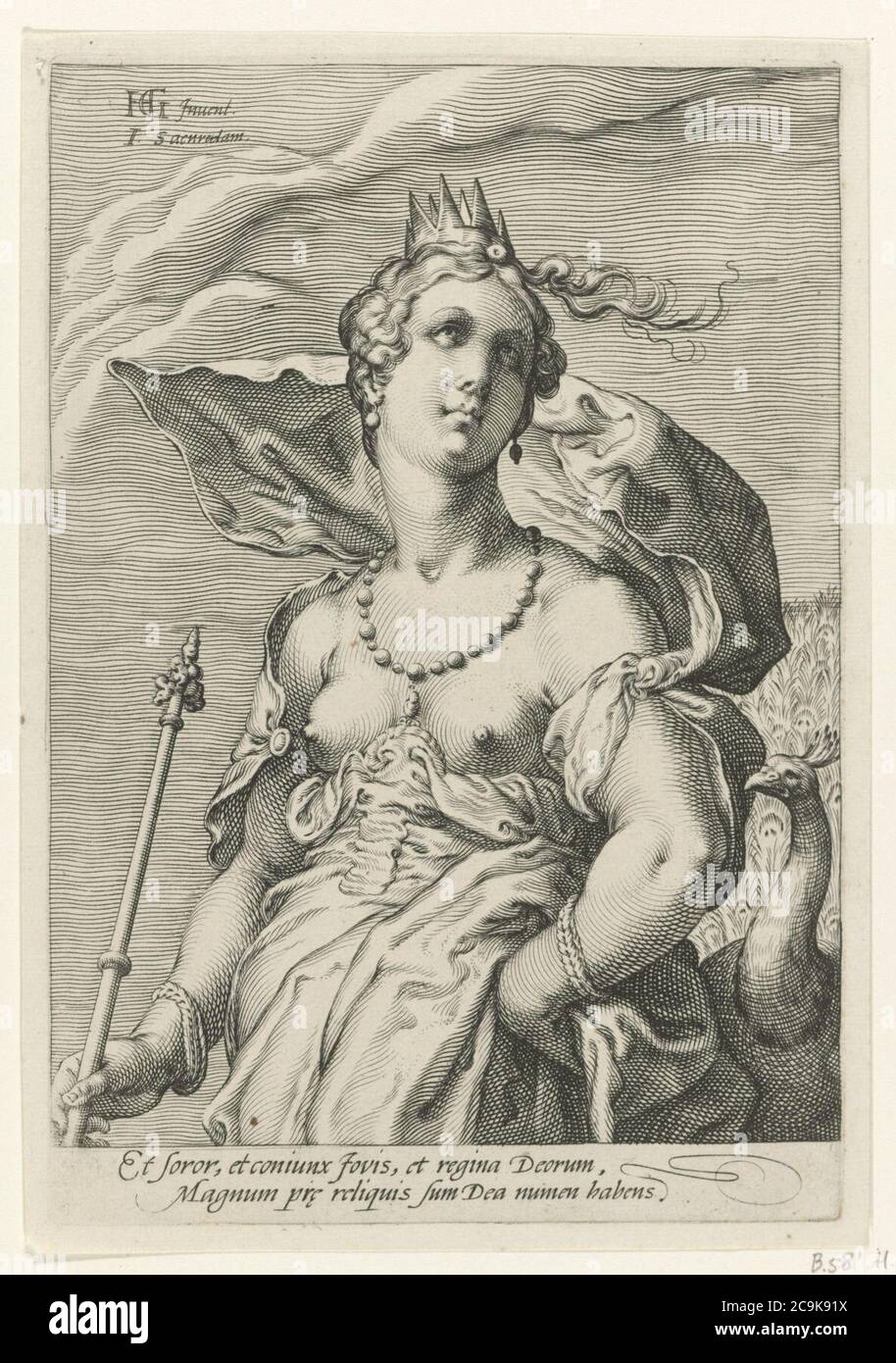 Jan Saenredam - Juno, 1575-1607. Foto Stock