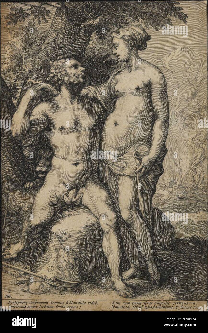 Jan Saenredam - Plutão e Proserpina. Foto Stock