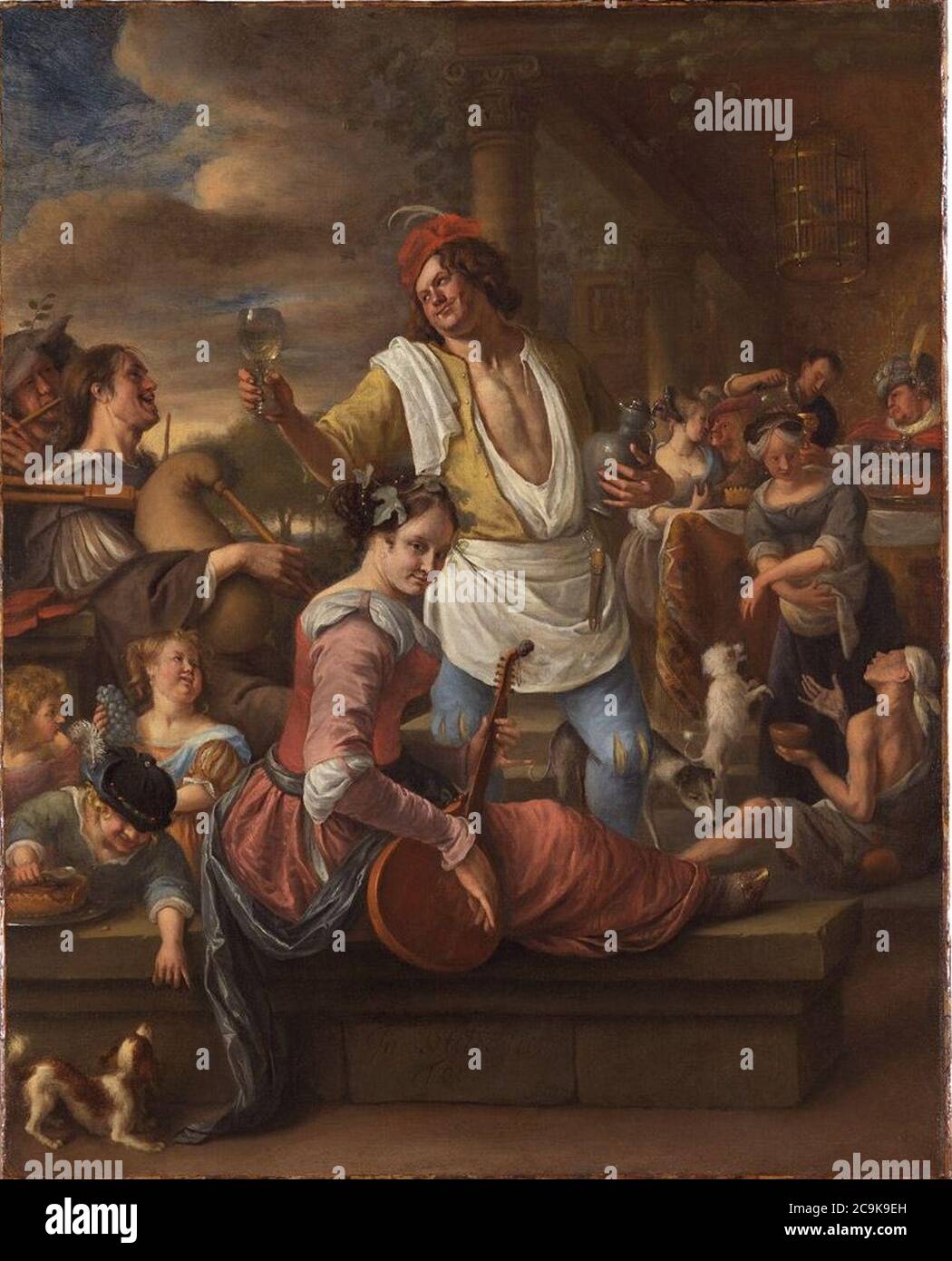 Jan Steen - la parabola del Rich Man e Lazzaro. Foto Stock