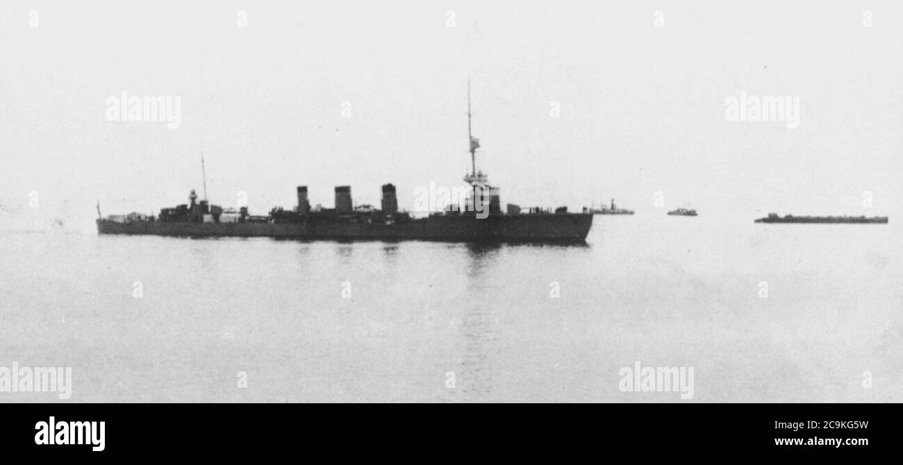 L'incrociatore giapponese Tatsuta nel maggio 1932. Foto Stock