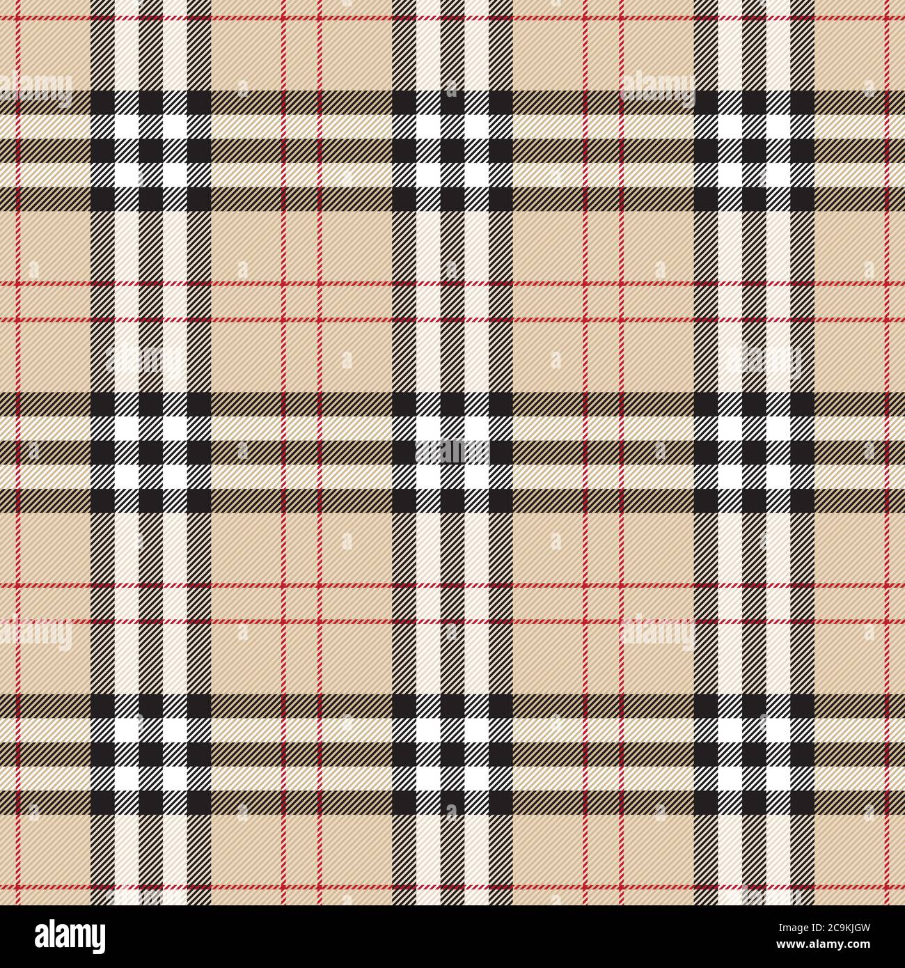 Motivo scozzese vintage senza cuciture. Tradizionale ornamento scozzese in plaid a scacchi. Illustrazione vettoriale a strisce con intersezione geometrica colorata. Illustrazione Vettoriale