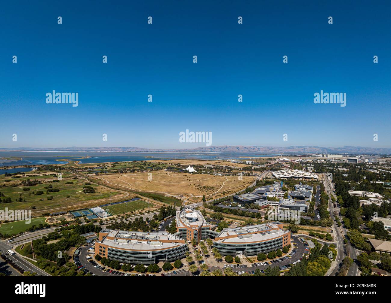 Sede centrale di Google in Mountain View California, conosciuta come il  'Googleplex' Foto stock - Alamy