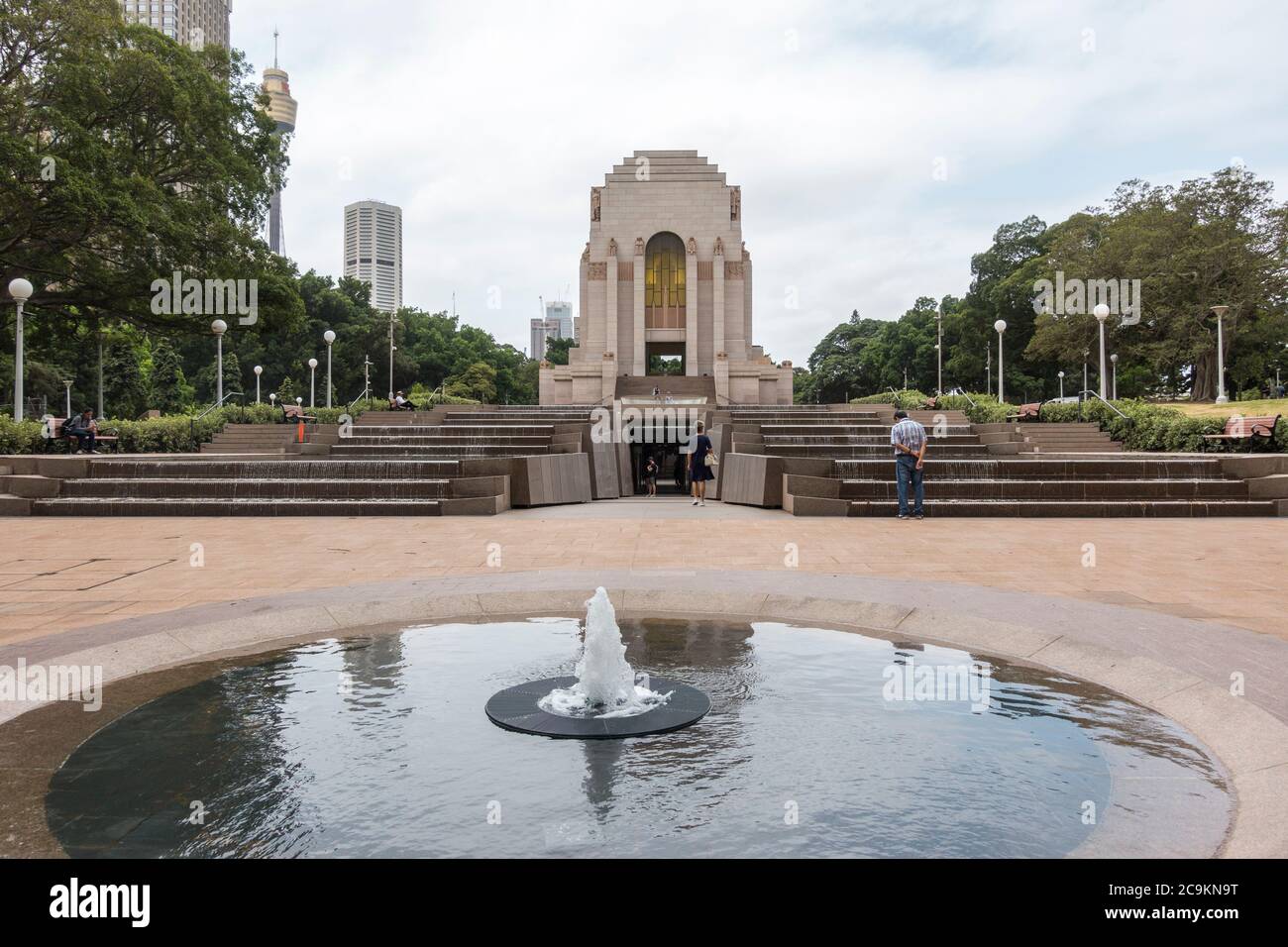 Esterno dell'ANZAC Memorial, Hyde Park, Sydney, Australia Foto Stock