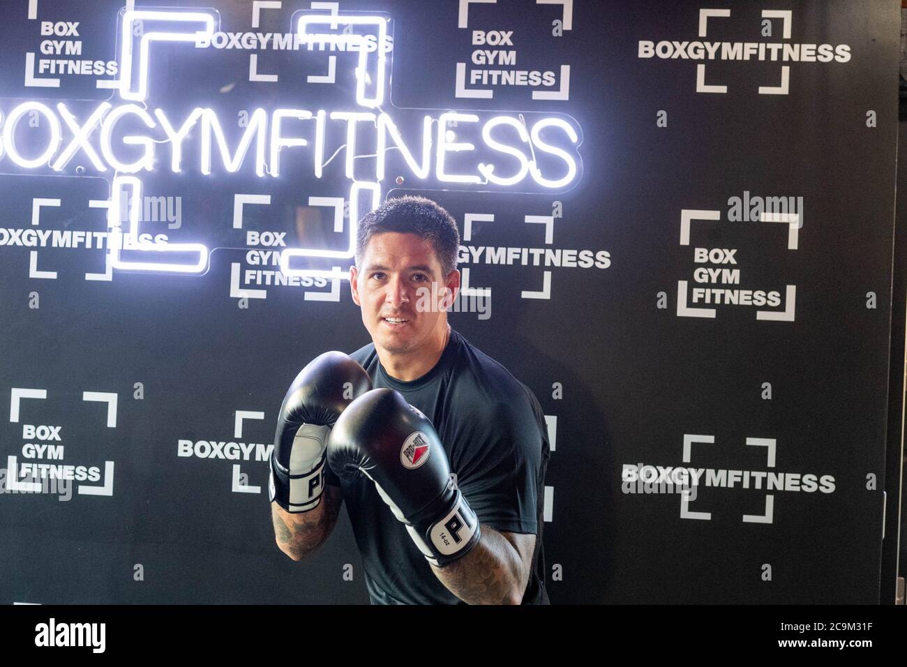 Brentwood Essex 1 agosto 2020 UNA nuova boutique di sicurezza covid fitness Boxing studio, Box Gym Fitness apre oggi a Brentwood Essex UK Credit: Ian Davidson/Alamy Live News Foto Stock