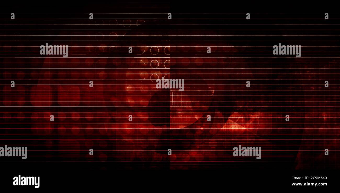 Rete digitale la tecnologia come un concetto astratto arte Foto Stock