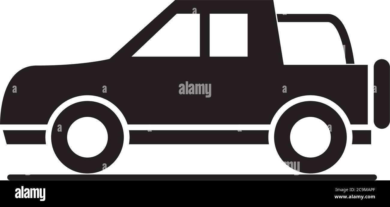 auto fuoristrada modello di veicolo trasporto modello di silhouette veicolo modello icona design vettoriale Illustrazione Vettoriale