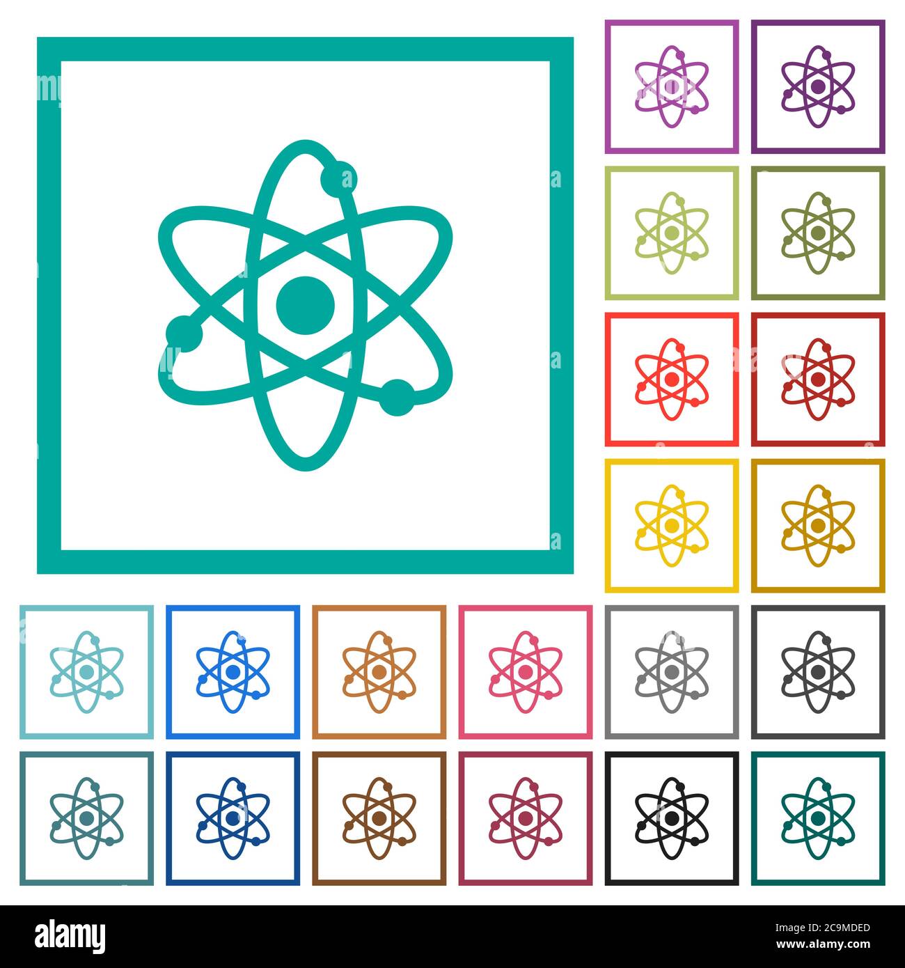 Icone di colore piatto con quadranti su sfondo bianco Illustrazione Vettoriale