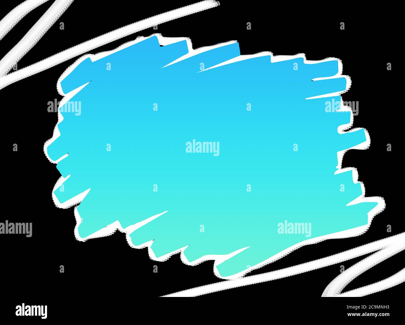 Spazio di disegno blu vuoto su sfondo nero modello: Per banner, poster, cartoncino e cornice fotografica Foto Stock