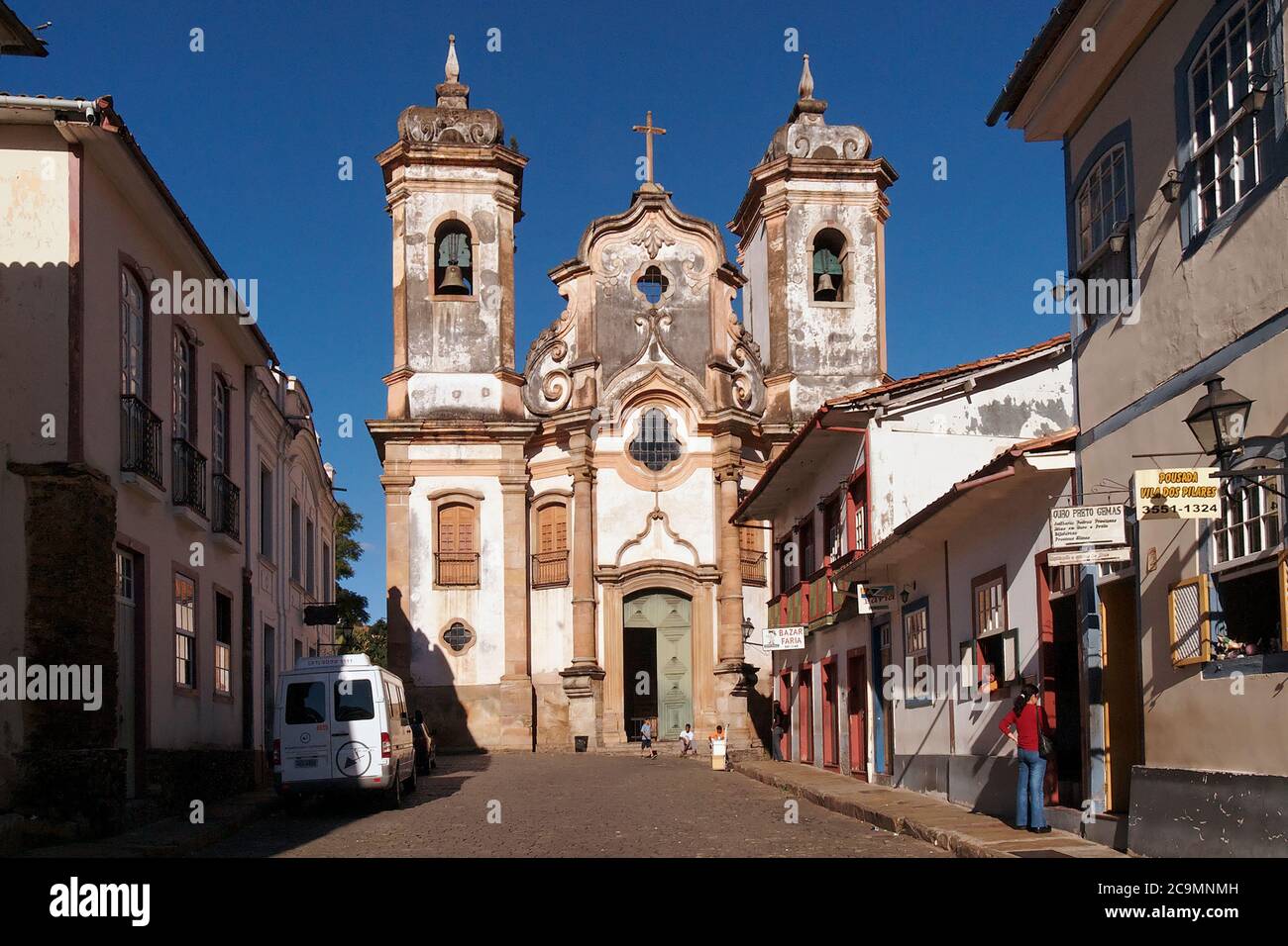 Chiesa di Nossa Senhora do Bonfin; città di Ouro Preto, Stato di Minas Gerais; Brasile; Patrimonio dell'Umanità dell'UNESCO Foto Stock