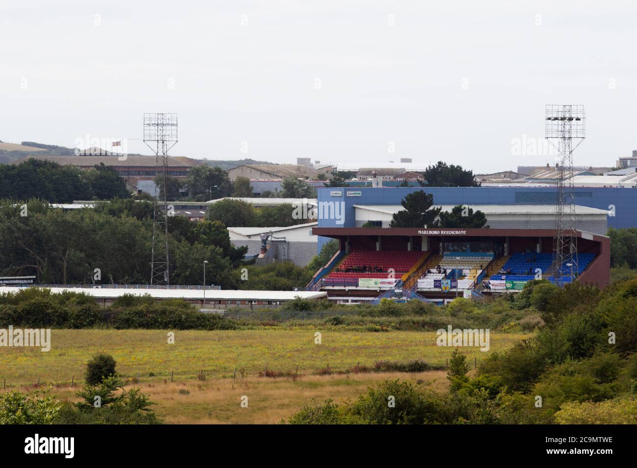 Weymouth, Regno Unito. 1 agosto 2020. Il Weymouth FC affronta il Dartford FC per la finale dei playoff della Vanarama National League South. Il vincitore di questa partita viene promosso nella Lega Nazionale. Credit: Liam Asman/Alamy Live News Foto Stock