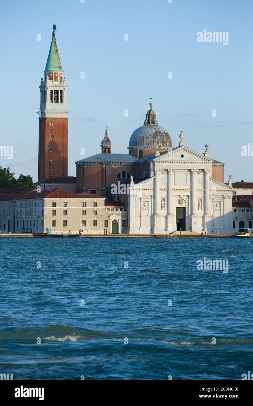 Vista sulla Cattedrale di San Giorgio maggiore. Venezia, Italia Foto Stock