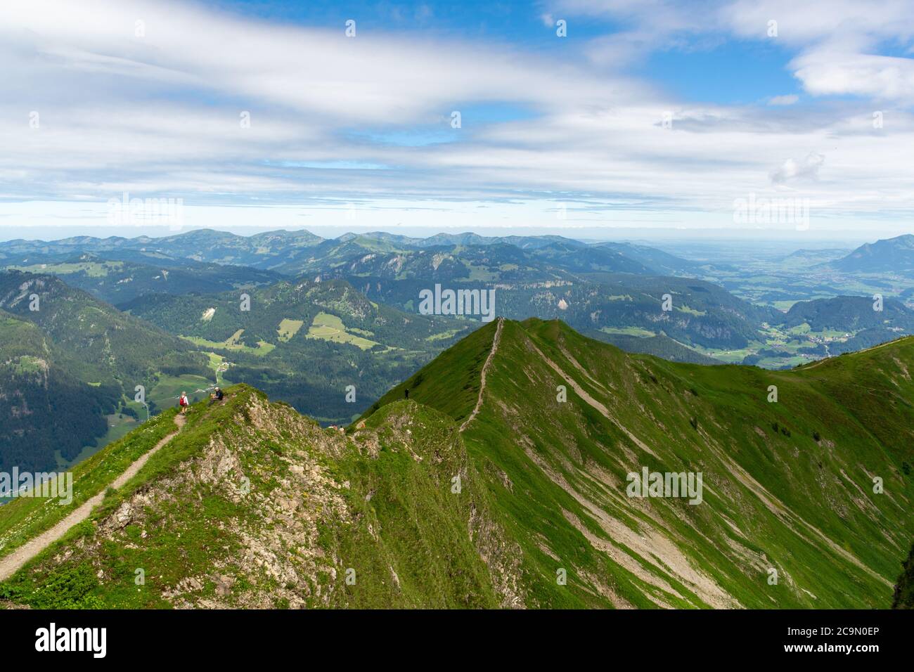 Cresta di montagna di Fellhorn, Germania Foto Stock