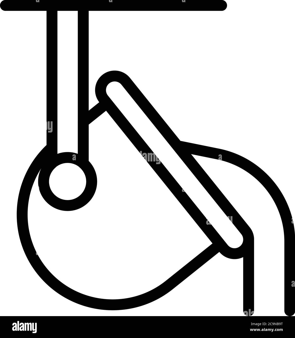 Icona del hot pot metallurgico, stile contorno Illustrazione Vettoriale