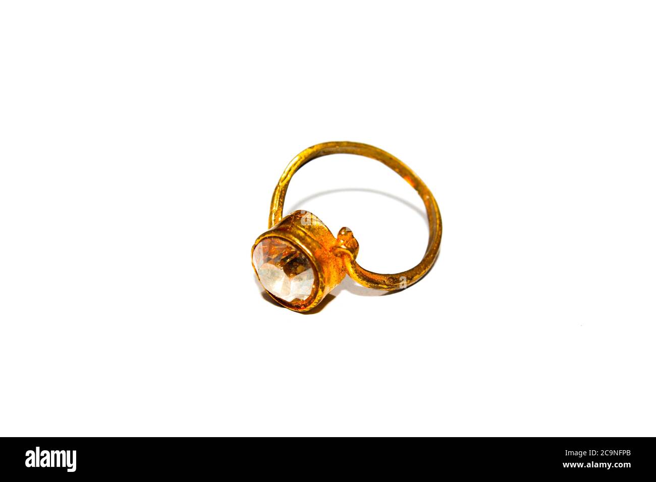 Un'immagine dell'anello di nozze con la messa a fuoco selezionata Foto Stock