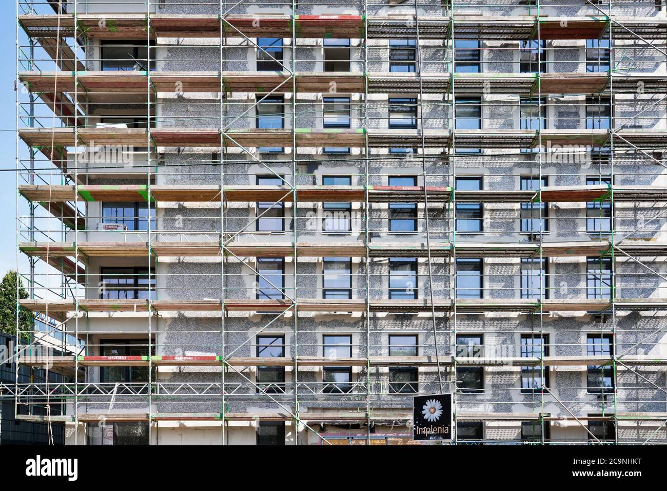 Dortmund, 01.08.2020: Baustelle von Mikro-Apartments der Wohnungsgesellschaft Revitalis/behome im Kreuzviertel Dortmund. Foto Stock