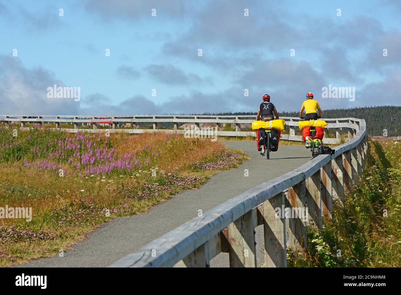 Gita in bicicletta, Terranova, Nord America Foto Stock