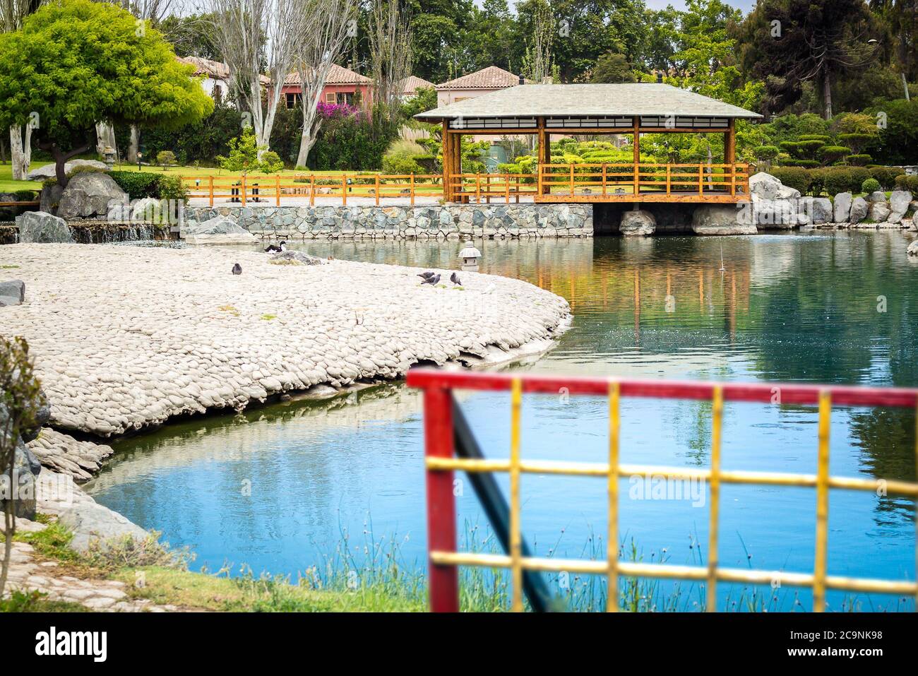 Bellissimo giardino giapponese a la Serena, Cile Foto Stock
