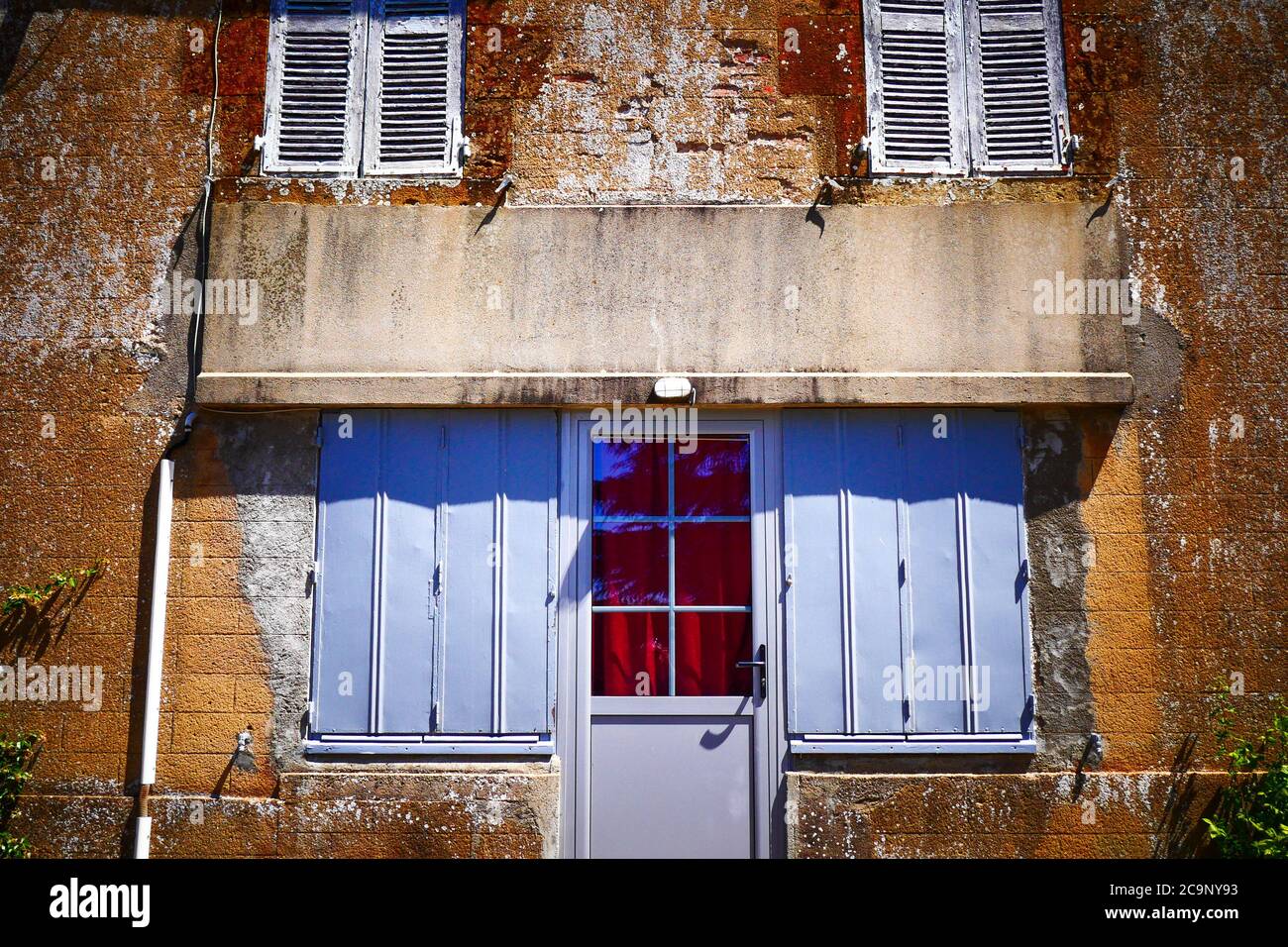 Vecchie case, digitalmente filtrato vista, Bazoche, Yonne, Bourgogne-Franche-Comté regione, Francia Foto Stock