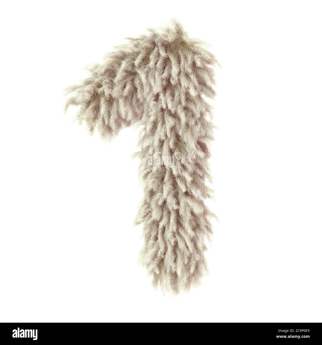 pelliccia di animali selvatici 3d numero 1 Foto Stock