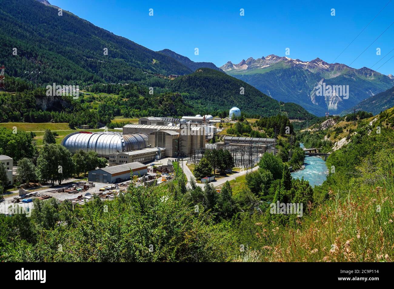 ONERA Centro francese di ricerca aeronautica, gallerie del vento, ad Avrieux, Modane, valle di Maurienne, Francia Foto Stock