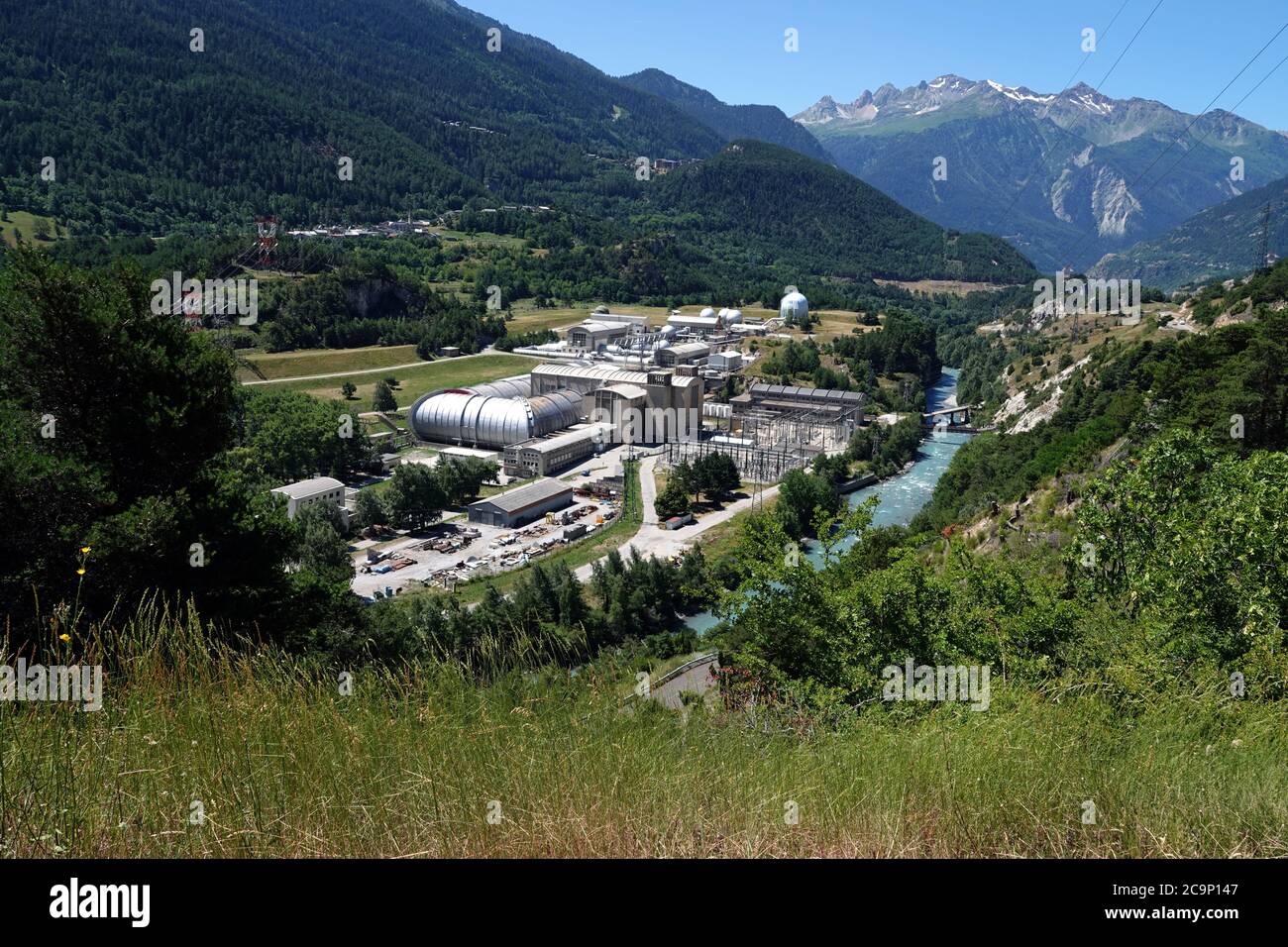 ONERA Centro francese di ricerca aeronautica, gallerie del vento, ad Avrieux, Modane, valle di Maurienne, Francia Foto Stock