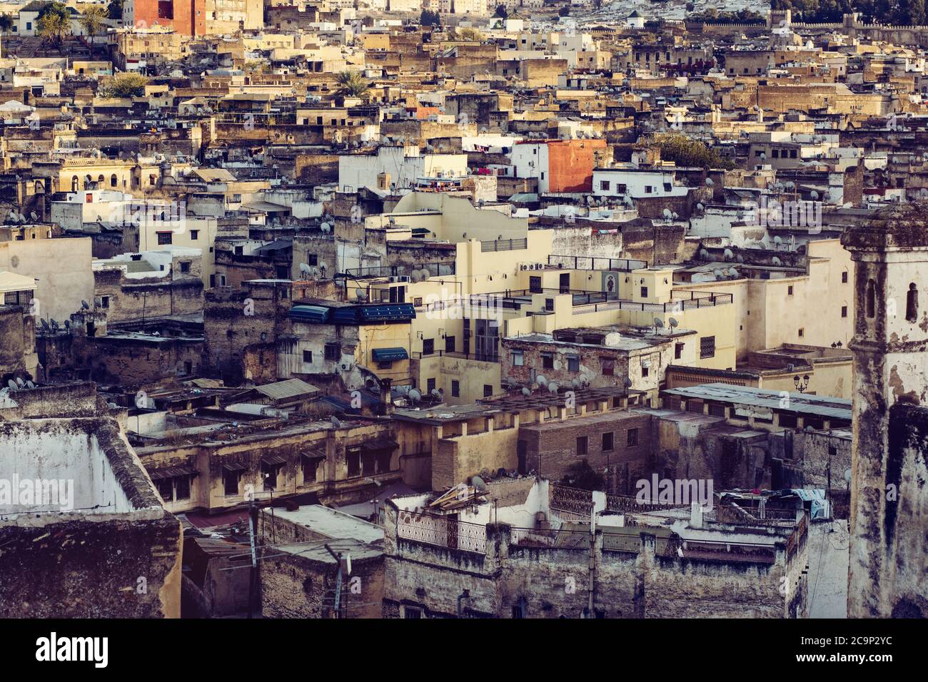 Case nella città di Fez in Marocco Foto Stock