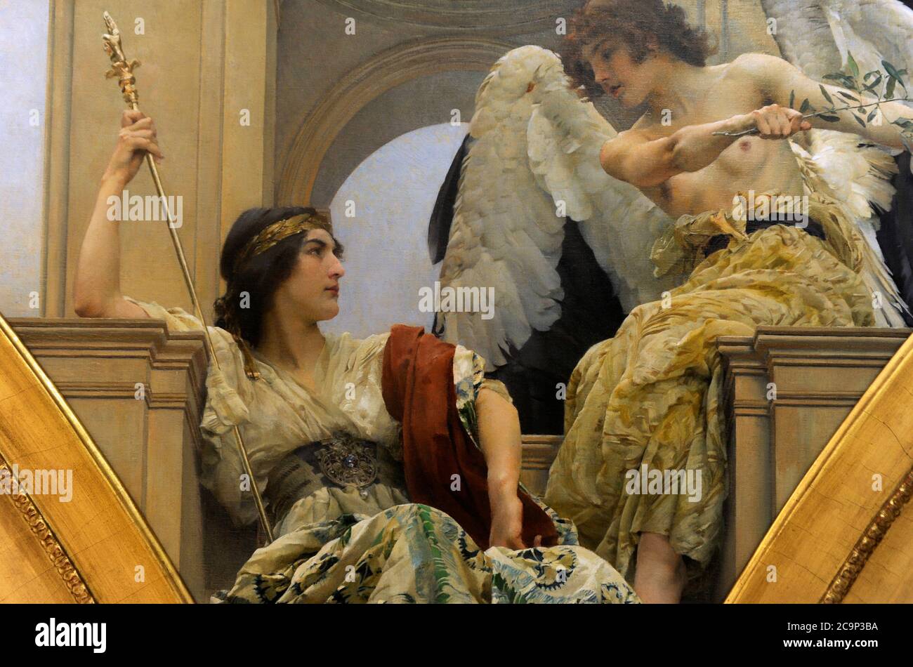 Vojtech Hynais (1854-1925). Pittore ceco. Potenza e progresso (decorazione per il Pantheon del Museo Nazionale), 1899. Dettaglio. Galleria Nazionale. Praga. Repubblica Ceca. Foto Stock