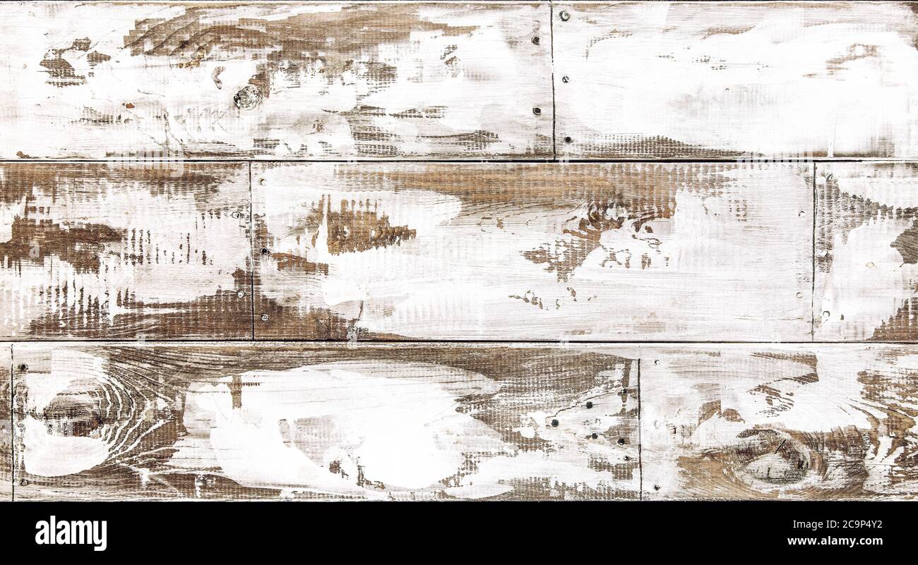 Sfondo di legno. Legno stressato tessitura bianca tavola colorata Foto Stock