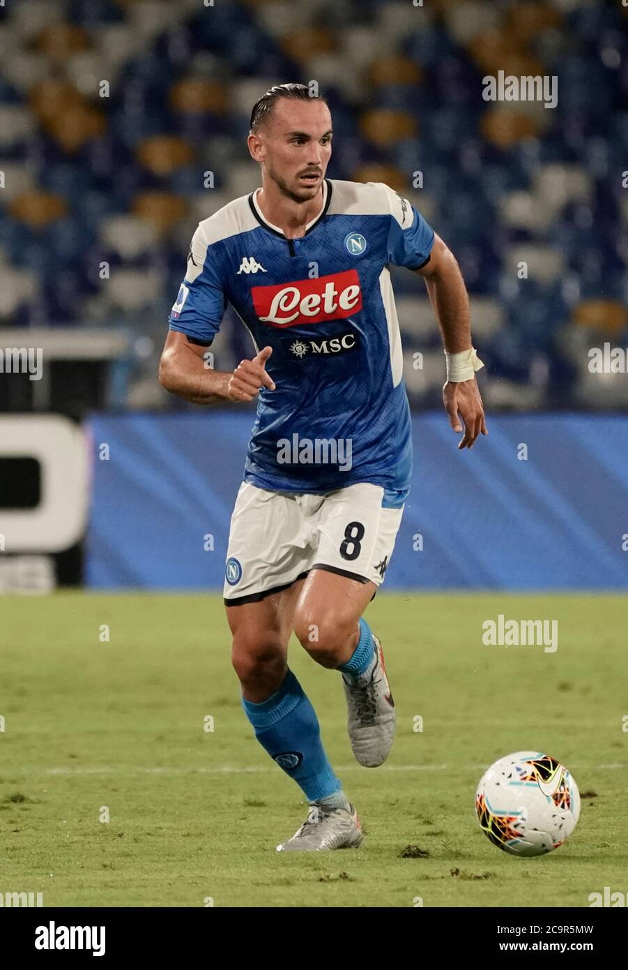 Napoli, Italia. 01 agosto 2020. Fabian Ruiz di Napoli in azione durante la partita Serie A TIM tra SSC Napoli e SS Lazio il 1 agosto 2020 a Napoli (Italia) allo Stadio San Paolo Foto LPS/MARCO IORIO /LM Credit: Independent Photo Agency/Alamy Live News Foto Stock