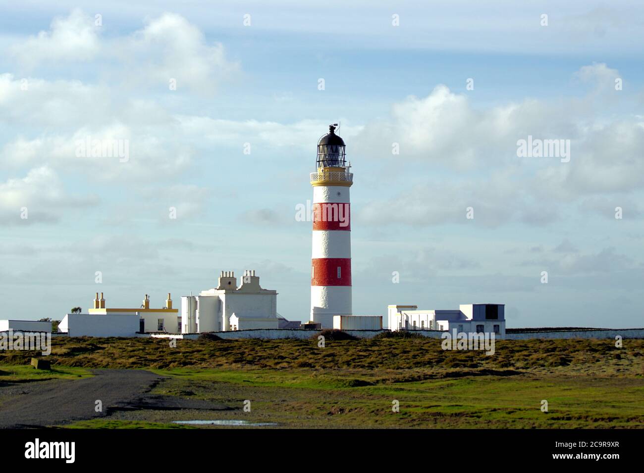 Punto di Ayre Faro Isola di Man Foto Stock