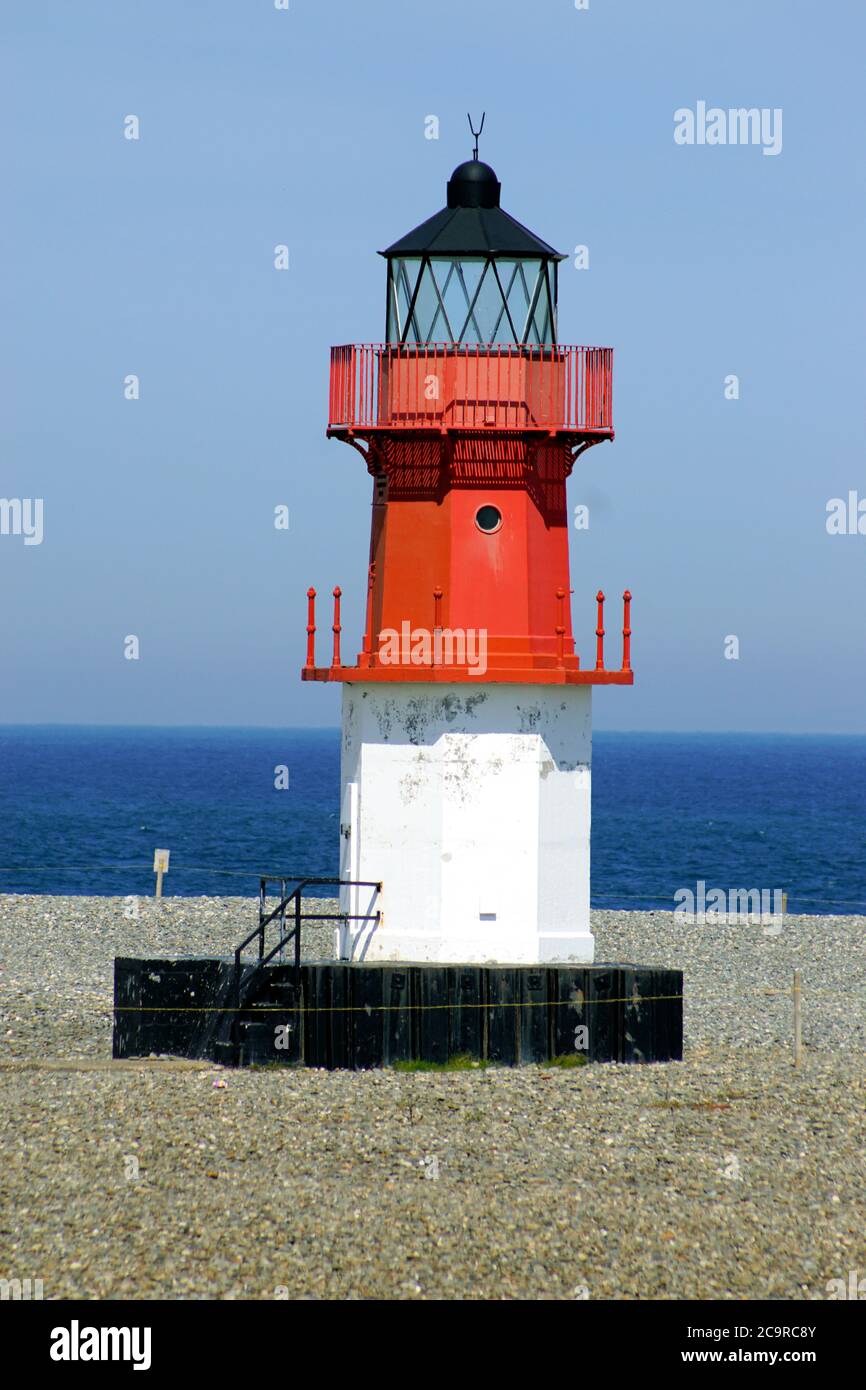 Il faro di Winkie, Point of Ayre Isle of Man Foto Stock