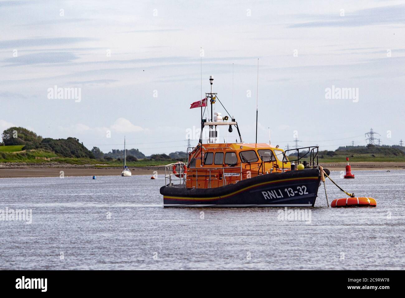Fleetwood Lifeboat ormeggiato nel fiume Wyre Foto Stock