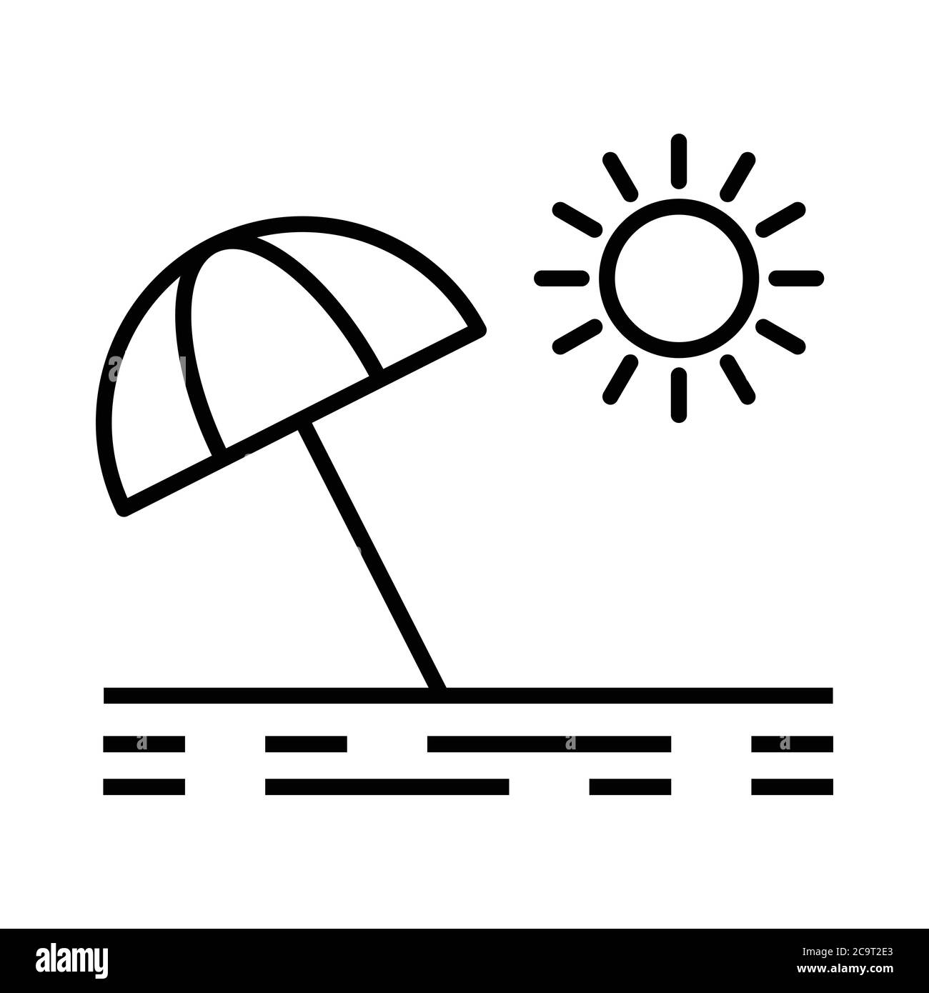 vettore icona spiaggia Illustrazione Vettoriale