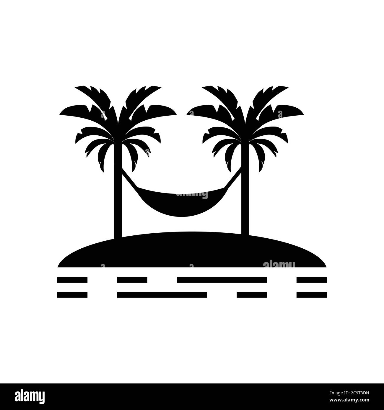 vettore icona spiaggia Illustrazione Vettoriale