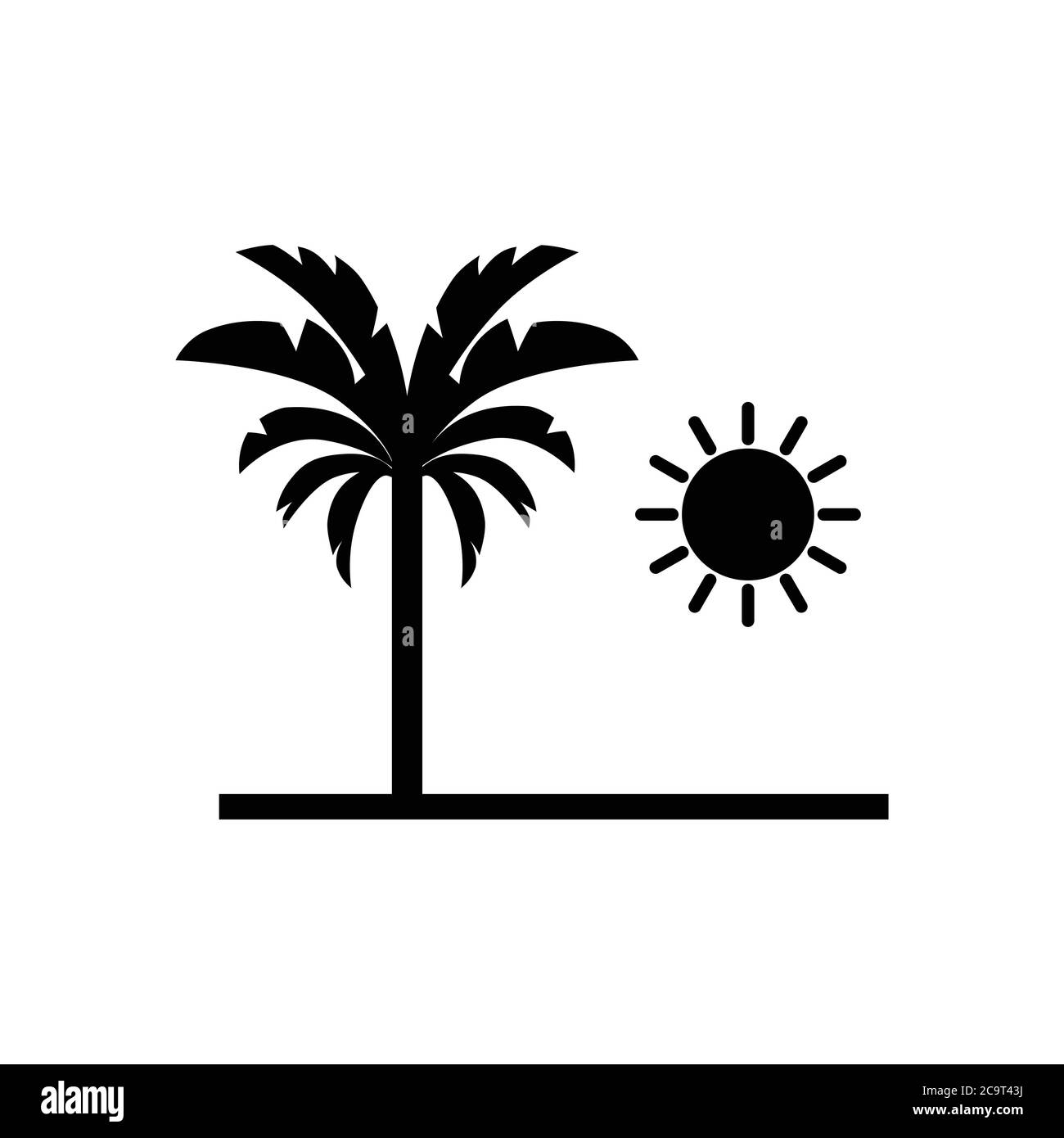 vettore icona spiaggia Illustrazione Vettoriale