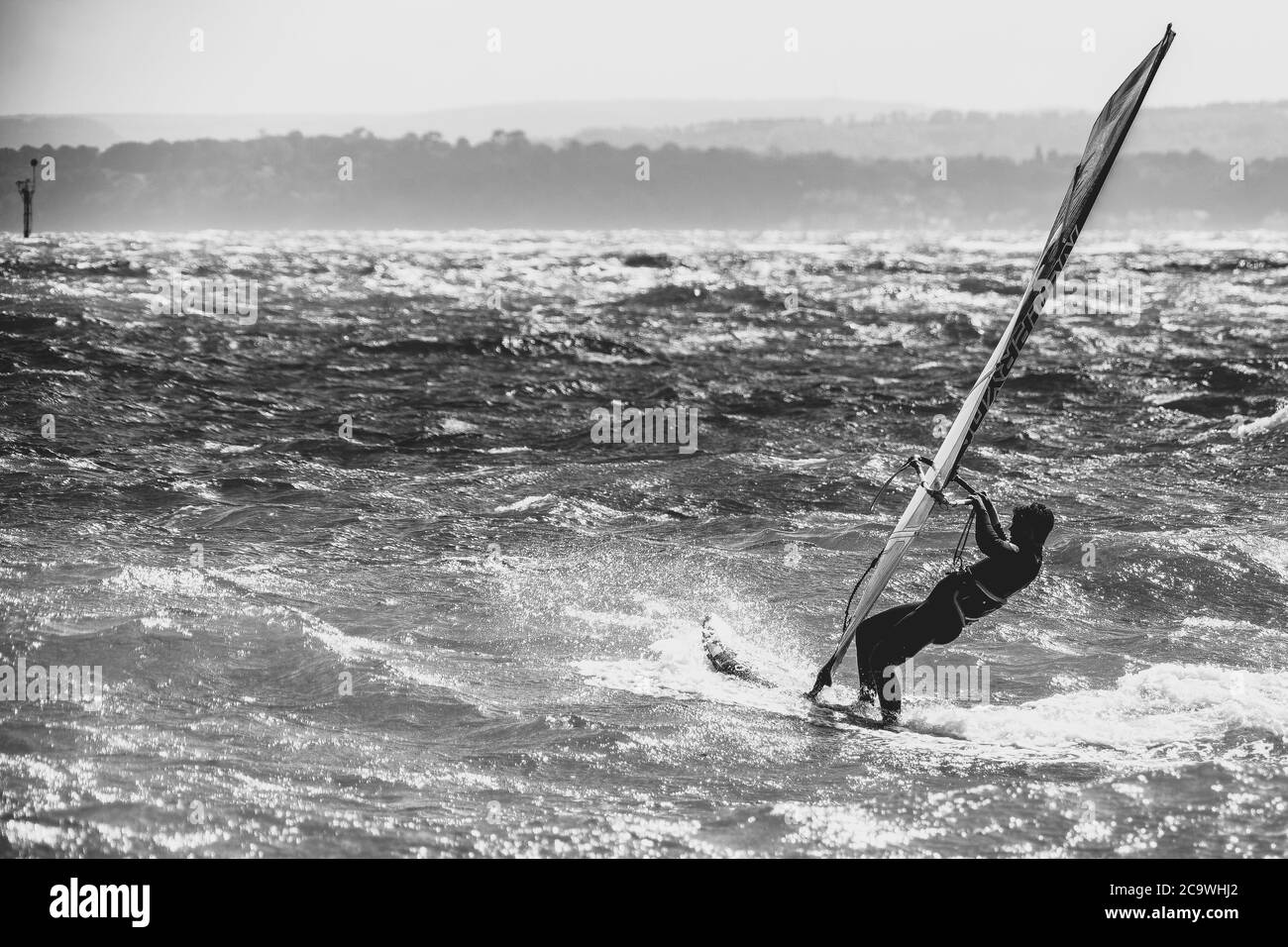 Windsurf all'uscita di Hayling Island Foto Stock