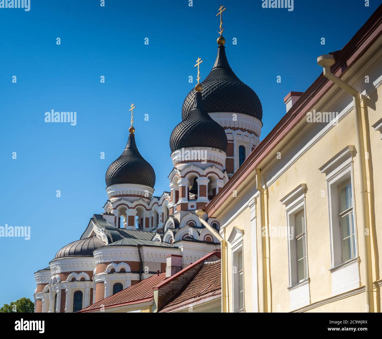 Tallinn la capitale, il primate e la città più popolosa dell'Estonia. Situato nella parte settentrionale del paese, sulla riva del Golfo di Finlandia o Foto Stock