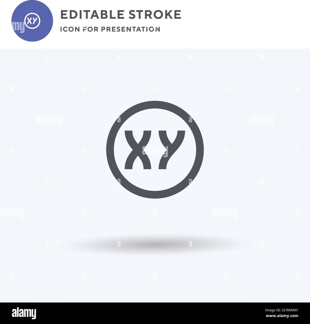 Vettore di icone XY, segno piatto riempito, pittogramma solido isolato su bianco, illustrazione del logo. Icona XY per la presentazione. Illustrazione Vettoriale