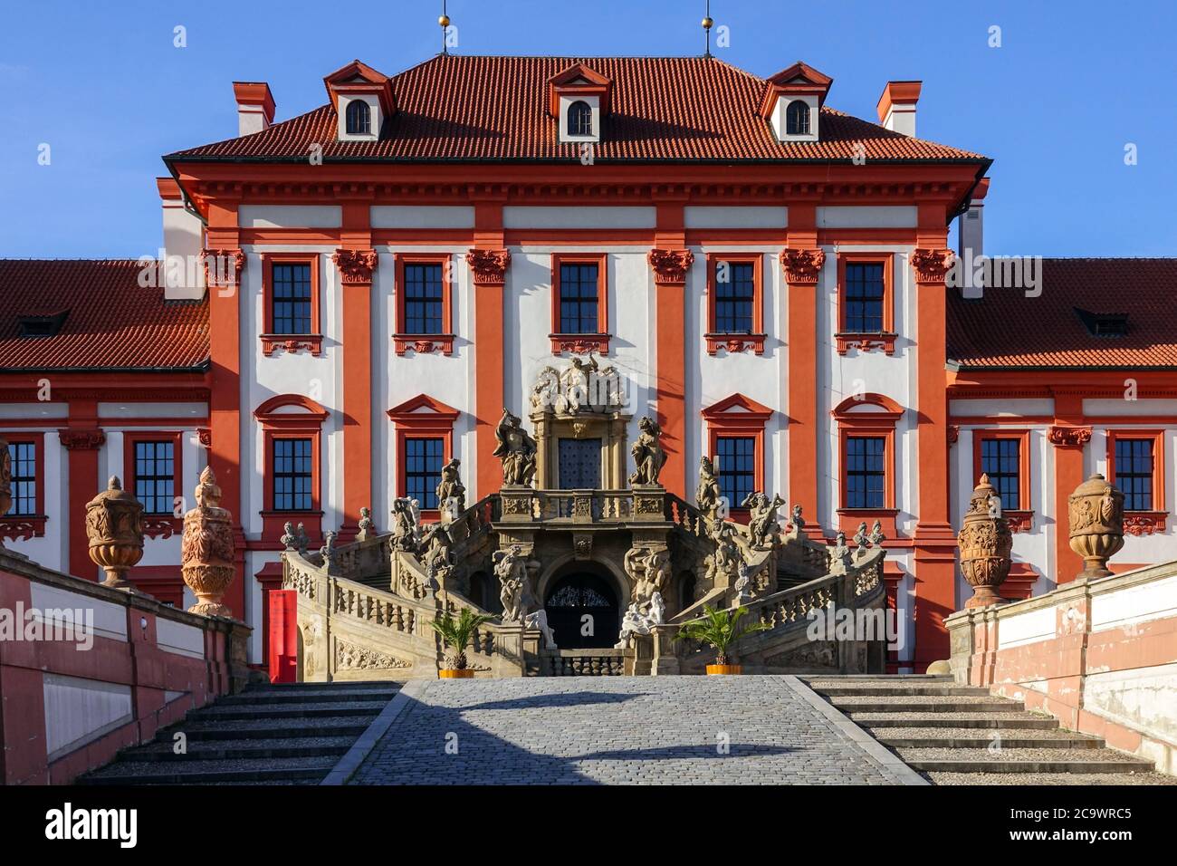 Troja palazzo Repubblica Ceca Foto Stock