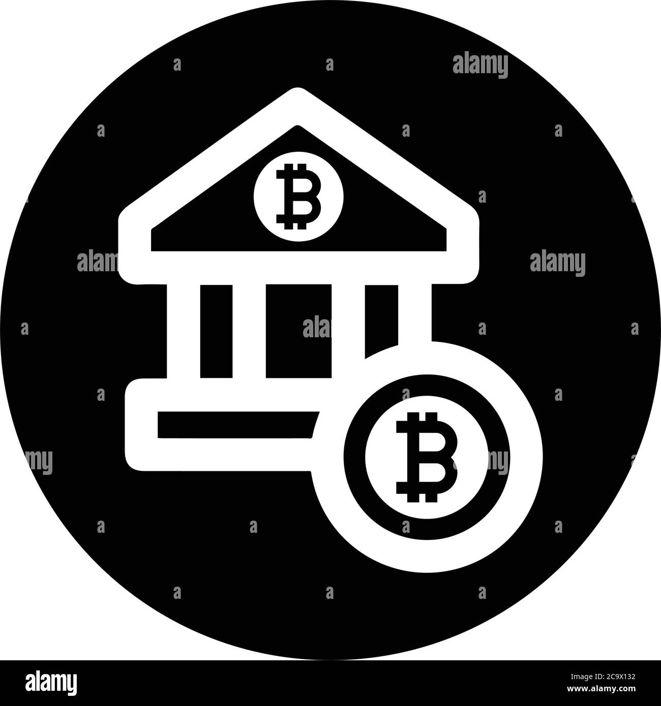 Icona della proprietà Bitcoin. Bella, icona meticolosamente progettato. Vettore ben organizzato e modificabile per qualsiasi utilizzo. Illustrazione Vettoriale
