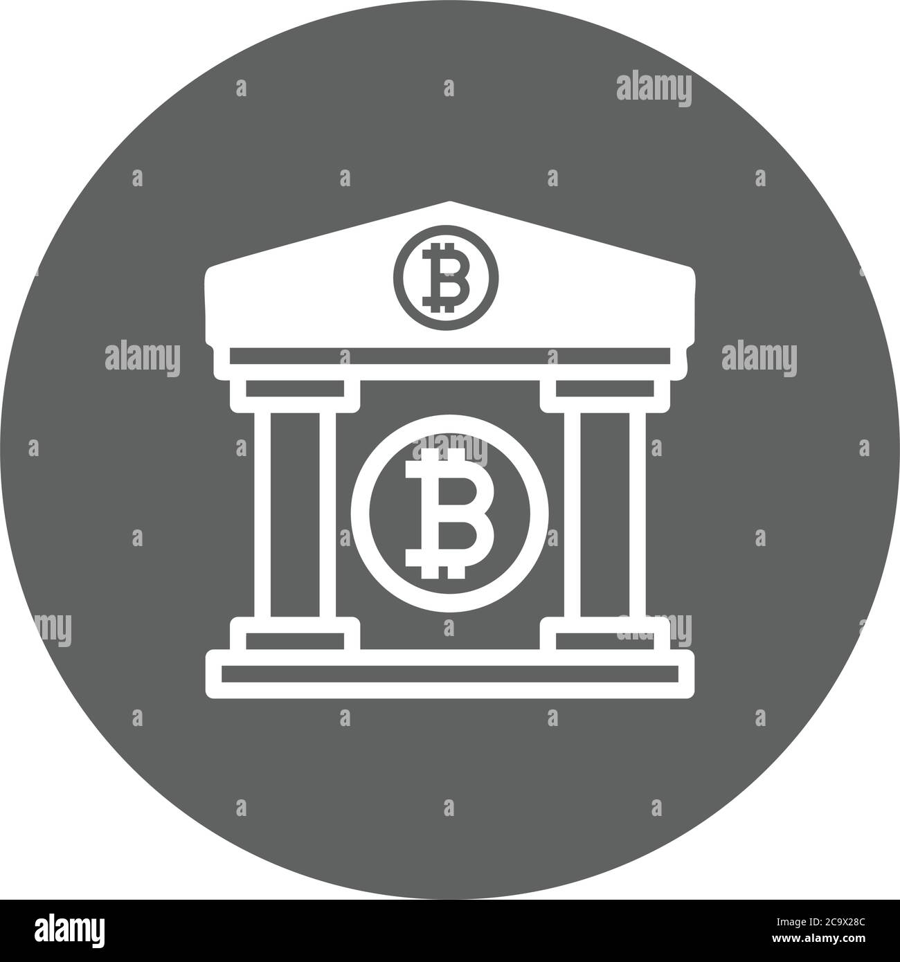 Icona della proprietà Bitcoin. Bella, icona meticolosamente progettato. Vettore ben organizzato e modificabile per qualsiasi utilizzo. Illustrazione Vettoriale