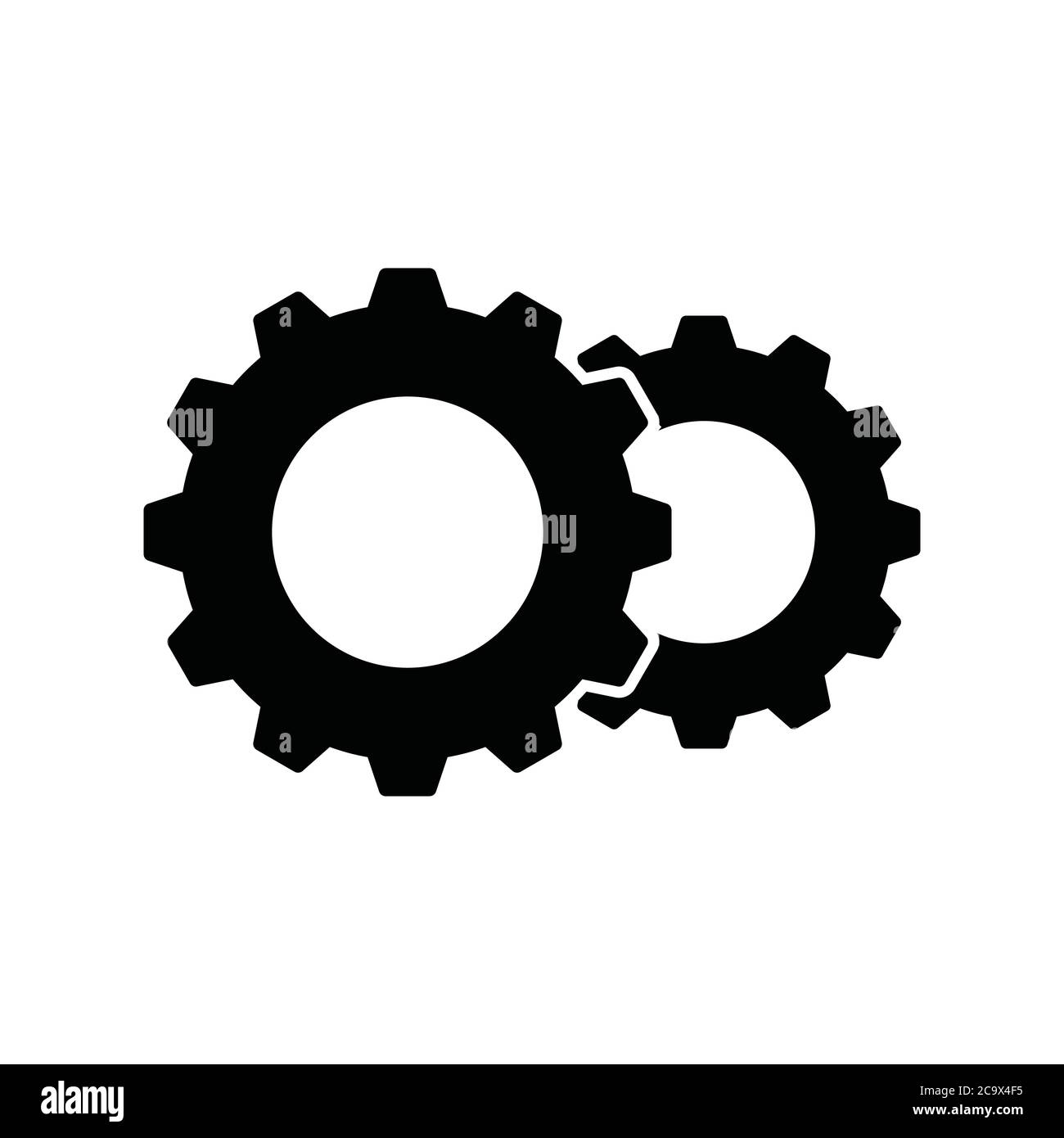 simbolo del simbolo vettoriale dell'icona di impostazione della marcia Illustrazione Vettoriale