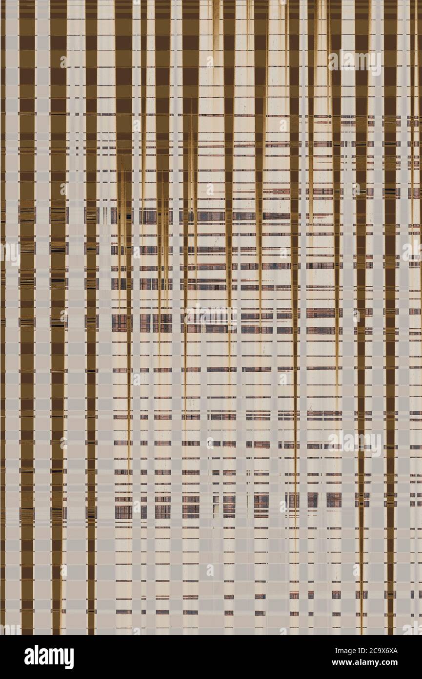 Linee di sfondo astratte neutre che si incrociano rendendo il disegno della plaid marrone a grigio. DSC SONY Foto Stock