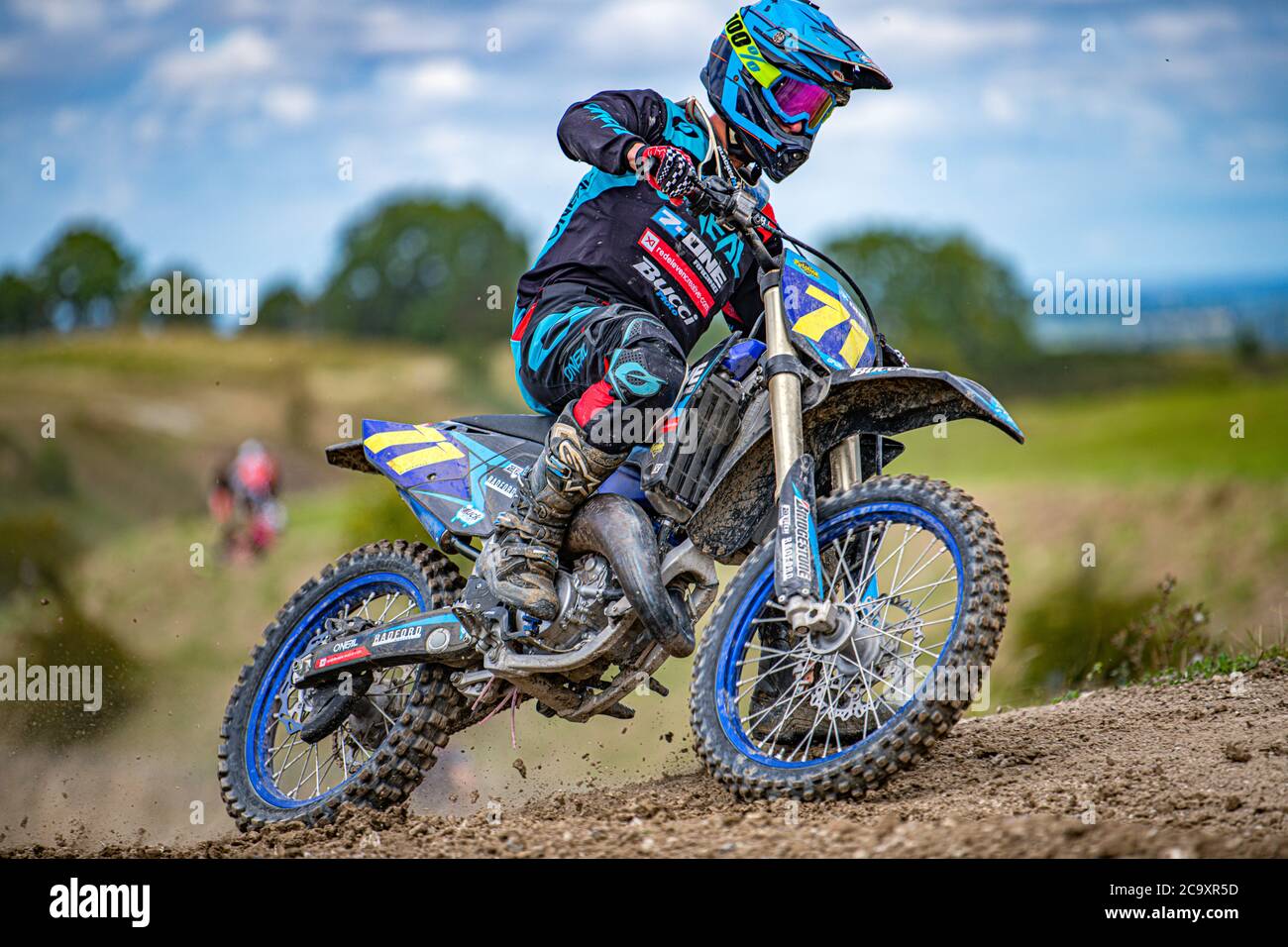 L'azione di motocross dalla pista foxhill mx Swindon Wiltshire agosto 2020 Foto Stock