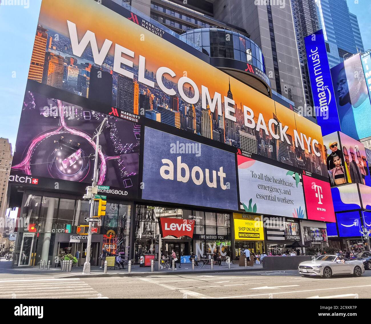 NEW YORK VIVE CON IL CORONAVIRUS Foto Stock
