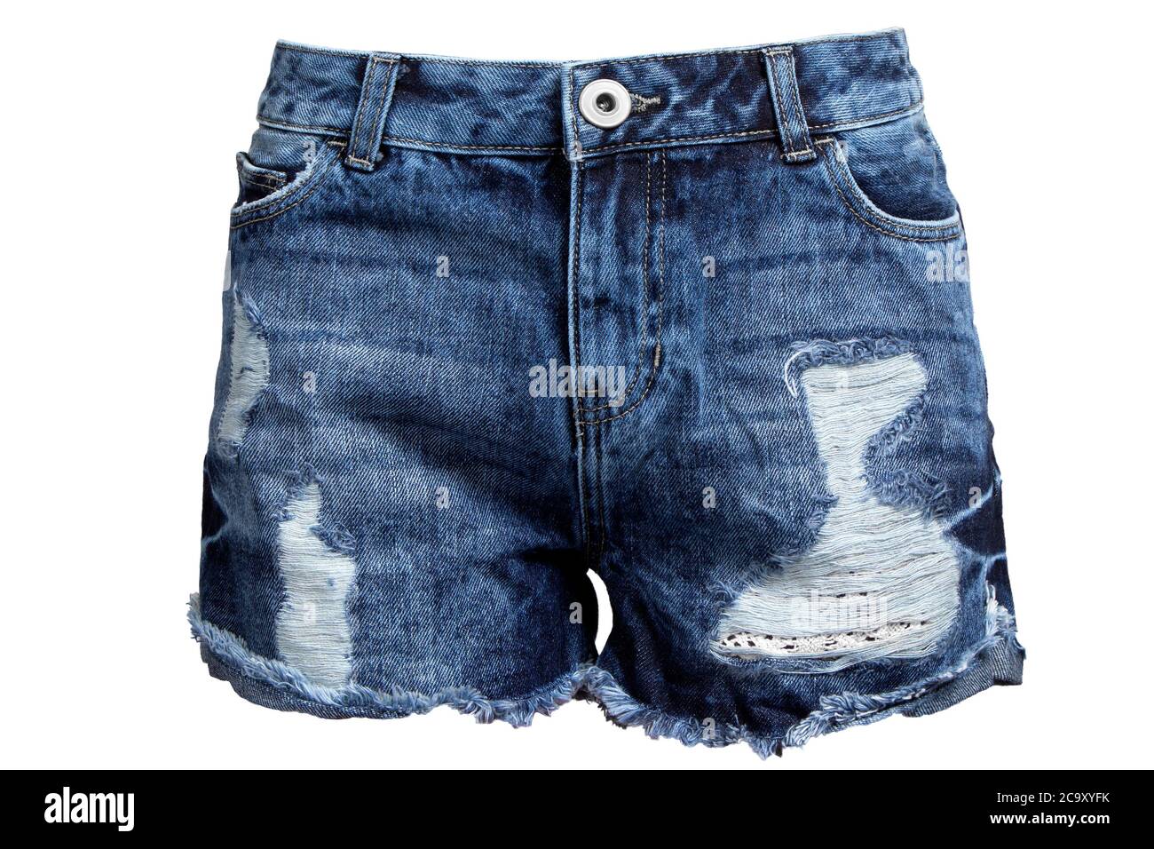 Shorts Jeans femmina Foto Stock
