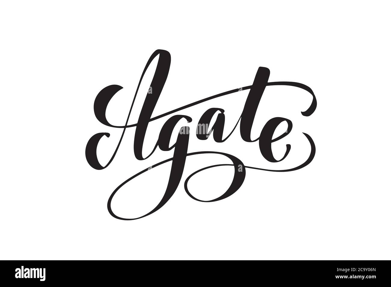 Vettore illustrazione di calligrafia isolati su sfondo bianco. Illustrazione Vettoriale